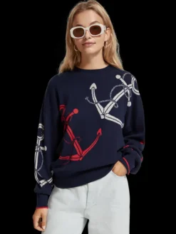 Anchor Jacquard Pullover