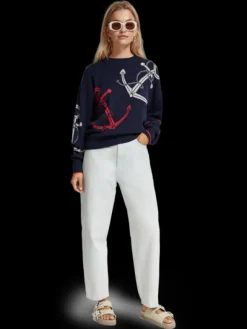 Anchor Jacquard Pullover