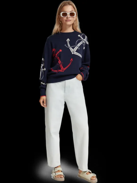 Anchor Jacquard Pullover