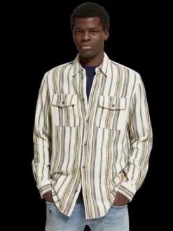 Basket Weave Gradient Stripe Shirt