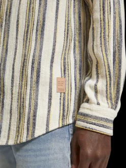 Basket Weave Gradient Stripe Shirt