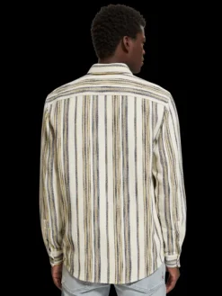 Basket Weave Gradient Stripe Shirt
