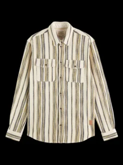 Basket Weave Gradient Stripe Shirt