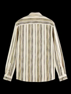 Basket Weave Gradient Stripe Shirt