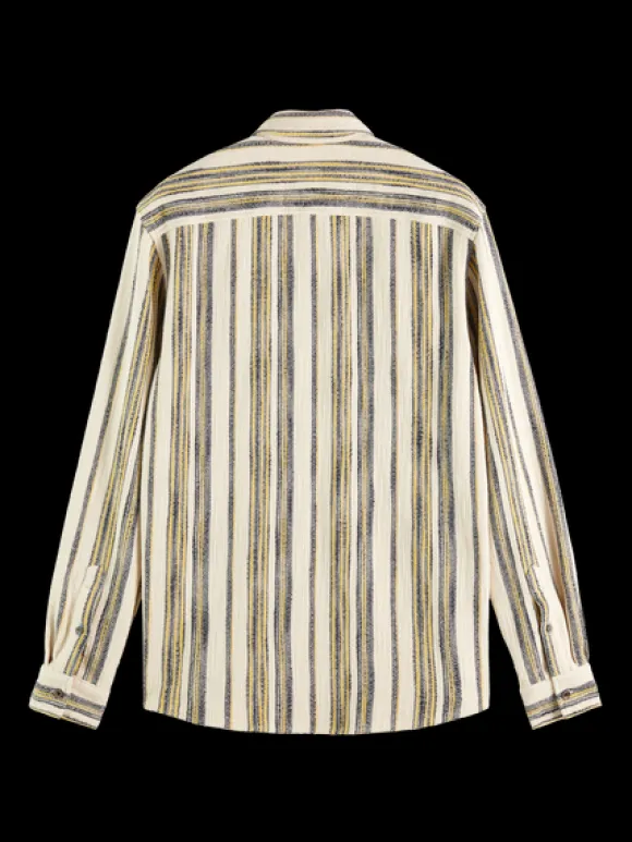 Basket Weave Gradient Stripe Shirt