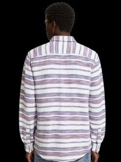 Basket Weave Gradient Stripe Shirt