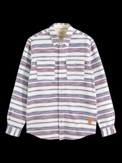 Basket Weave Gradient Stripe Shirt