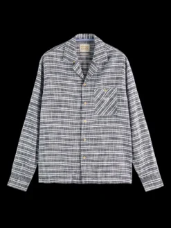 Basket Weave Striped Shirt