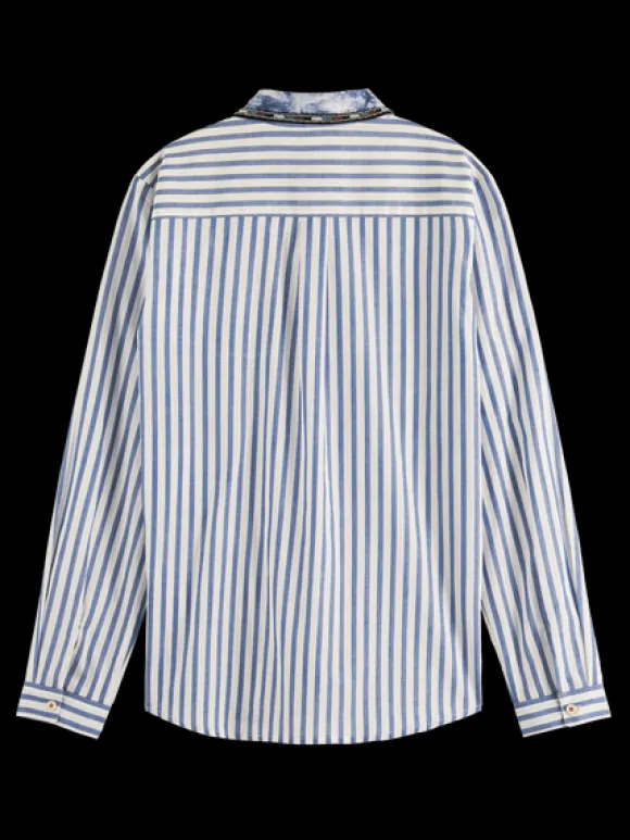 Beaded Collar Button Down Shirt