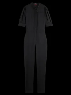 Beaded Collar Jumpsuit