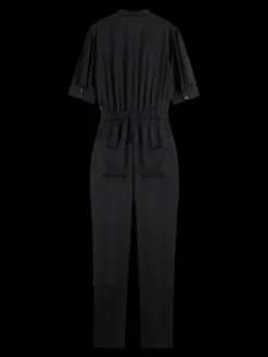 Beaded Collar Jumpsuit