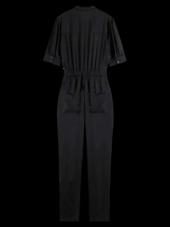 Beaded Collar Jumpsuit