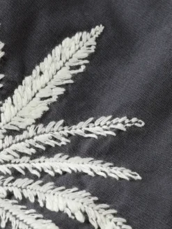 Belted Gilet With Palm Embroidery