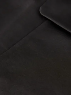 Belted Satin Single Breasted Blazer