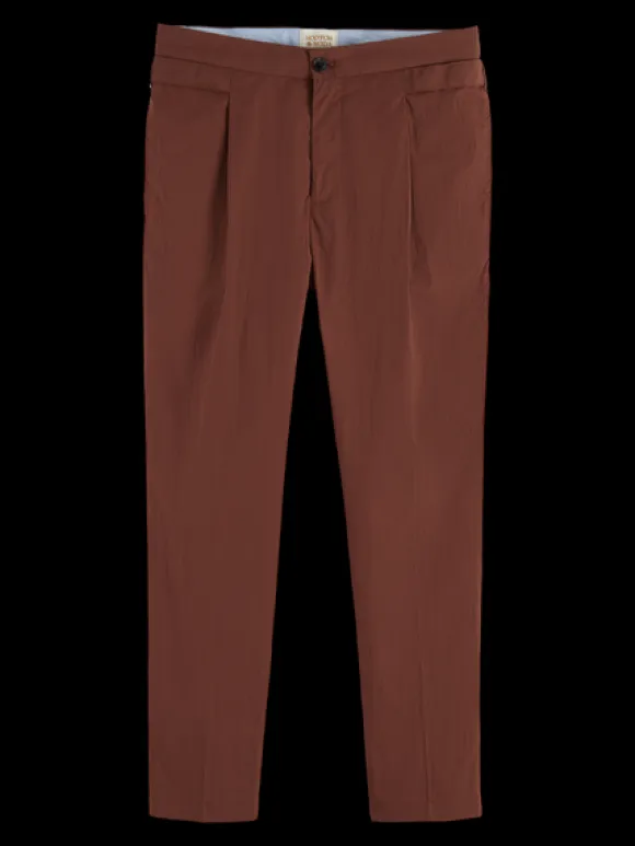 Blake Lightweight Cotton-Blend Pleated Poplin Chino
