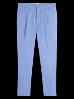 Blake Lightweight Cotton-Blend Pleated Poplin Chino