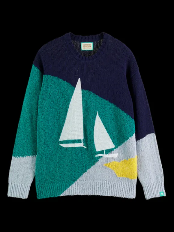 Boat Melange Crew Neck Pullover