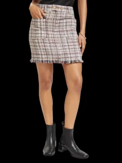 Boucle Tweed High Rise Mini Skirt
