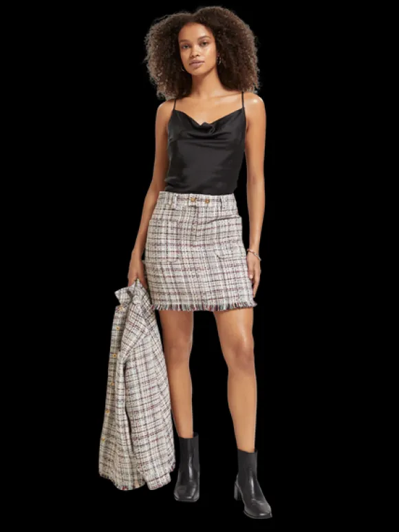 Boucle Tweed High Rise Mini Skirt