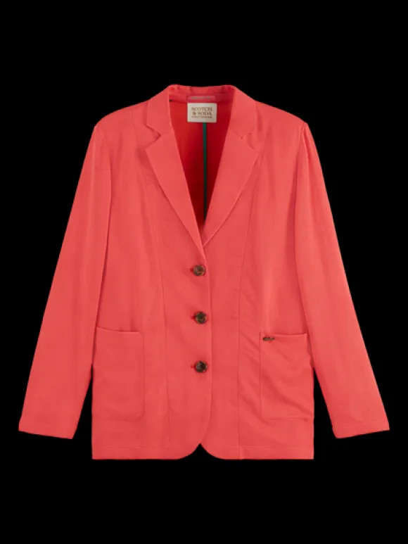 Boxy Unlined Single Breasted Blazer