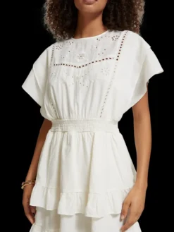 Broderie Anglaise Mini Dress