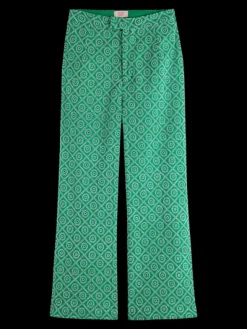 Broderie Anglaise Straight Leg Pant