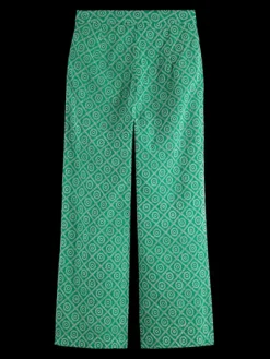 Broderie Anglaise Straight Leg Pant