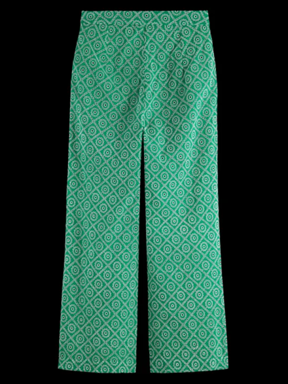Broderie Anglaise Straight Leg Pant