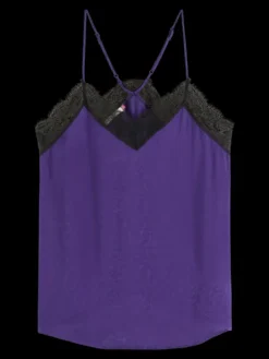 Camisole With Black Lace Detail