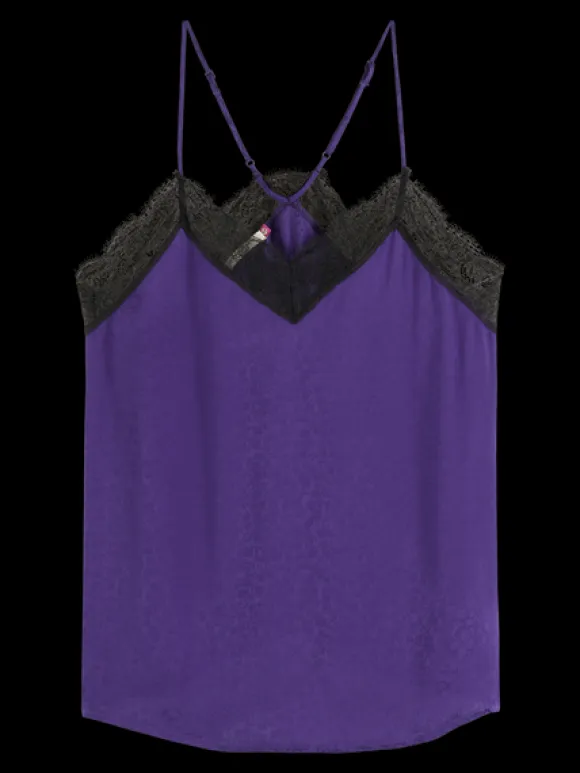 Camisole With Black Lace Detail