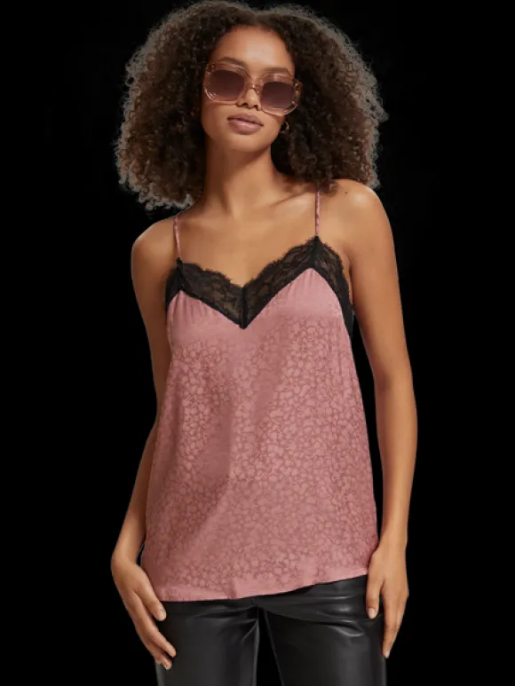 Camisole With Black Lace Detail