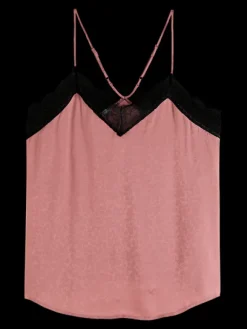 Camisole With Black Lace Detail