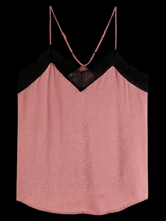 Camisole With Black Lace Detail