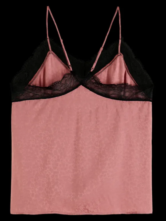 Camisole With Black Lace Detail