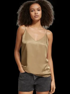 Camisole Woven Front Jersey Back
