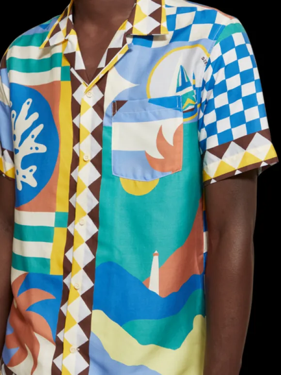 Collage Panel Printed Shirt