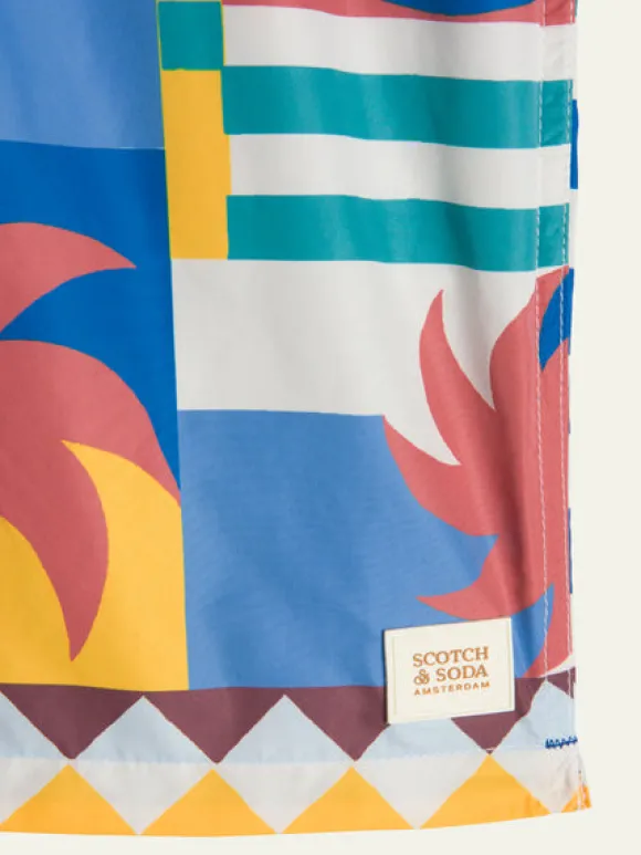 Collage Printed Swim Shorts