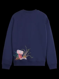 Coral Embroidered Sweatshirt
