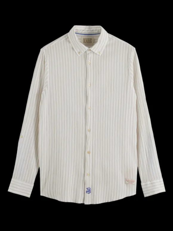 Crinkle Stripe Shirt
