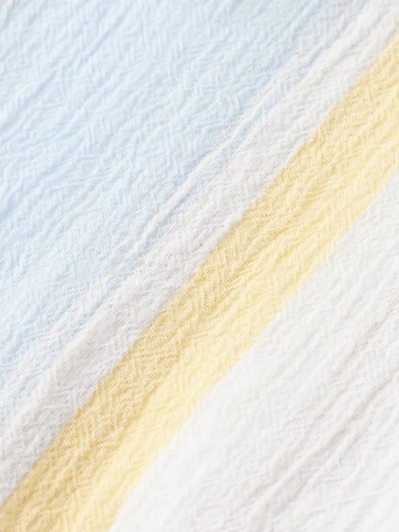 Crinkled Voile Stripe Shirt