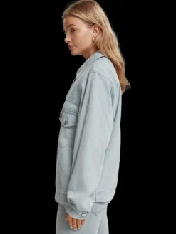 Denim Trucker Jacket | Indigo Waves Jacquard