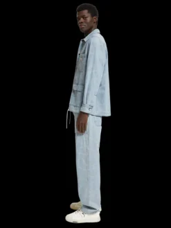 Denim Waves Jacquard Workwear Jacket