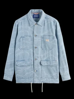 Denim Waves Jacquard Workwear Jacket