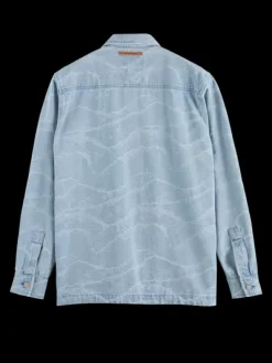 Denim Waves Jacquard Workwear Jacket