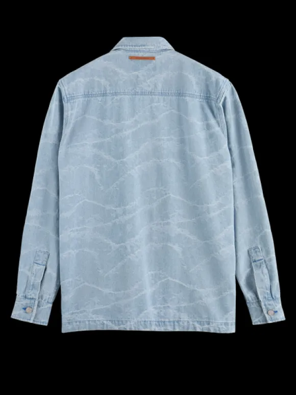 Denim Waves Jacquard Workwear Jacket