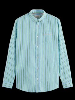 Dobby Striped Button Down Shirt