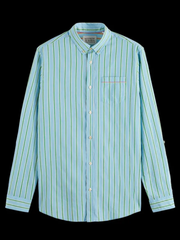 Dobby Striped Button Down Shirt