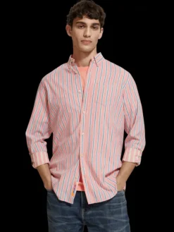 Dobby Striped Button Down Shirt