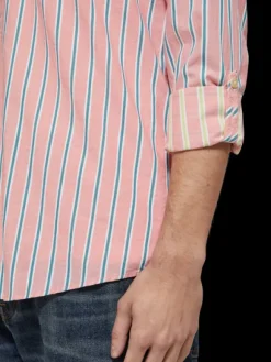 Dobby Striped Button Down Shirt