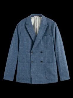 Double-Breasted Check Blazer